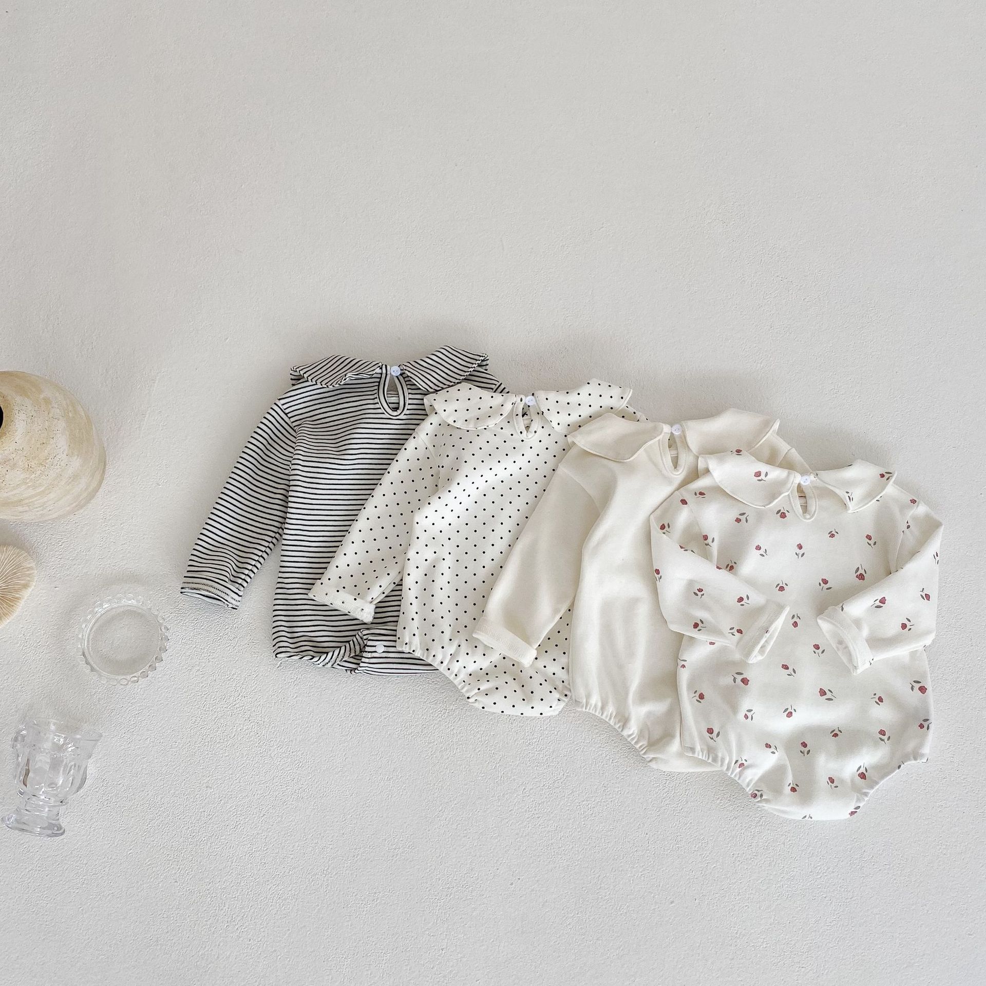 2024 autumn style girl baby doll collar long sleeved triangle hoodie jumpsuit with multiple colors to choose from_voghion.com