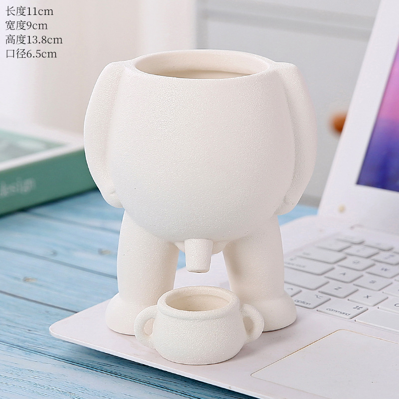 Maceta de cerámica estilo nórdico, para plantas suculentas de simulación – decoración creativa para salón, venta transfronteriza.