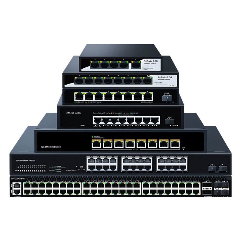 Lianguo 4/5/8/24 порт 2.5G коммутатор веб-управления стандартным poe с питанием 10 мегабит оптический порт VLAN разделение