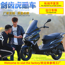 跨境出口外贸全新150cc剑齿虎踏板摩托车整车电喷燃油车户外