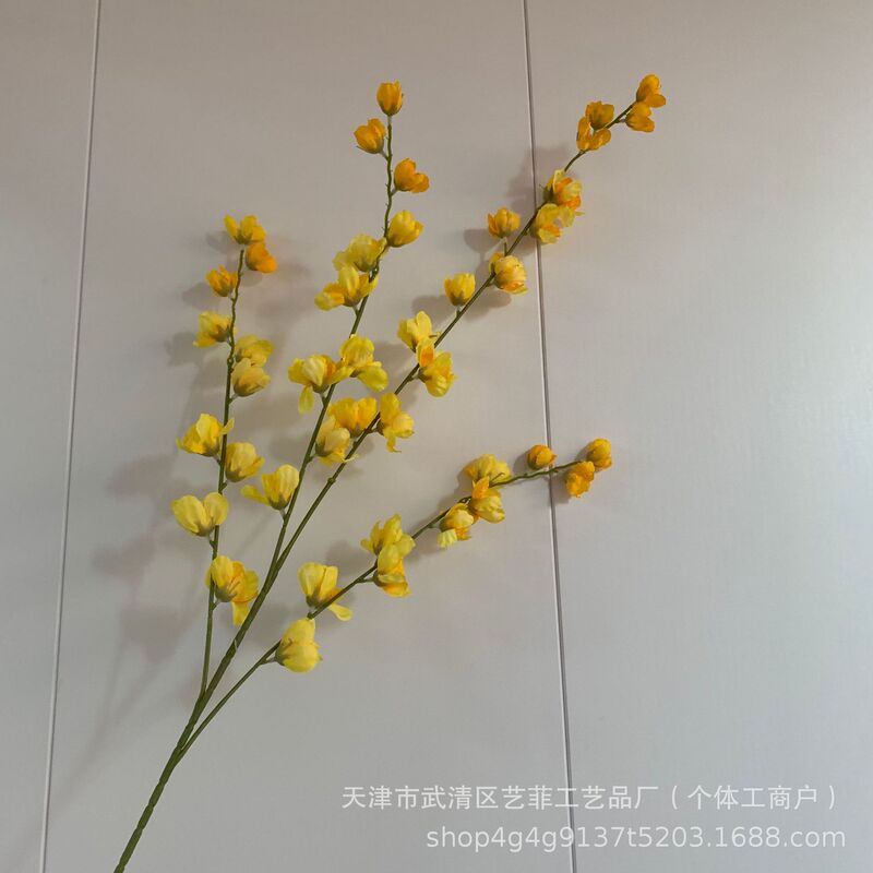 高枝紫罗兰仿真花 婚礼堂插花新飞燕装饰家居摆放金鱼草线条花材|undefined