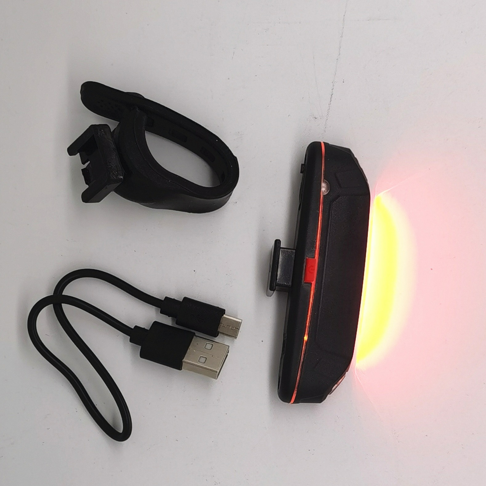 Bicicleta luz trasera USB recargable bicicleta de montaña al aire libre COB luz advertencia silla montar equipo