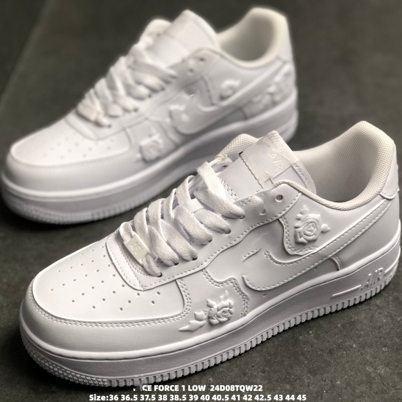 High-Quality Air Force One Embossed Rose Casual Sneakers with Air Cushioning, Shock Absorption, Wear-Resistant, Height-Increasing Sports Shoes, Everyday Trendy Shoes High-Quality Air Force One Embossed Rose Casual Sneakers with Air Cushioning, Shock Absorption, Wear-Resistant, Height-Increasing Sports Shoes, Everyday Trendy Shoes