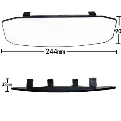 Wide-Angle Rearview Mirror for Car Interior, Large Field of View, Car Interior Rearview Mirror, Car-Mounted Curved Mirror, Universal Reversing Mirror (Other Automotive Interior Supplies) - real-glass-curved-mirror-small
