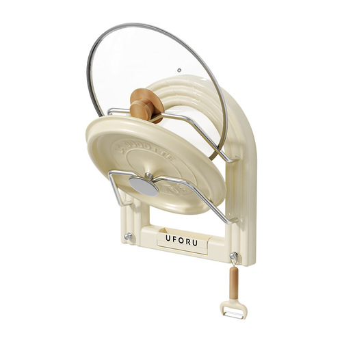 Kitchen wall-mounted storage rack aluminum alloy household multi-functional punch-free wall pot lid rack cutting board towel storage rack