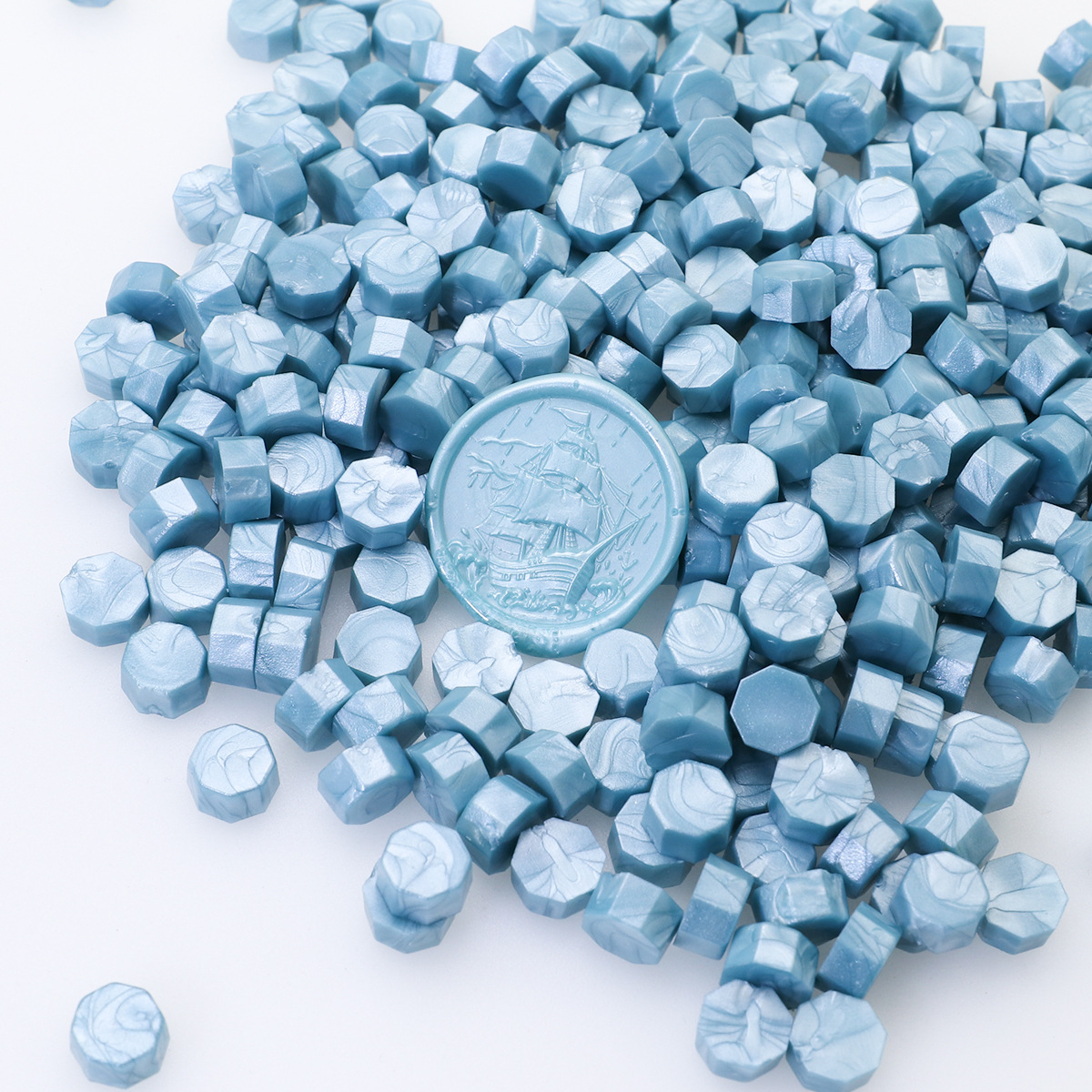 Perlas de cera de sellado octogonales Oucai, 500g, 131 colores, perlas de sellado de cera a granel, colores mixtos, baratas, perladas, una libra.