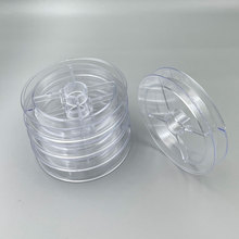金鳞直径7厘米PS料小扁盘文玩弹力线DIY串珠线轴鱼线盘塑料空芯盘