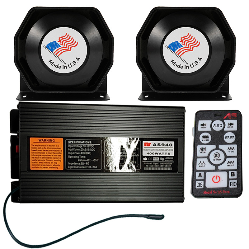 Car wireless alarm 400W car loudspeaker host treble speaker AS940E+ octagonal horn