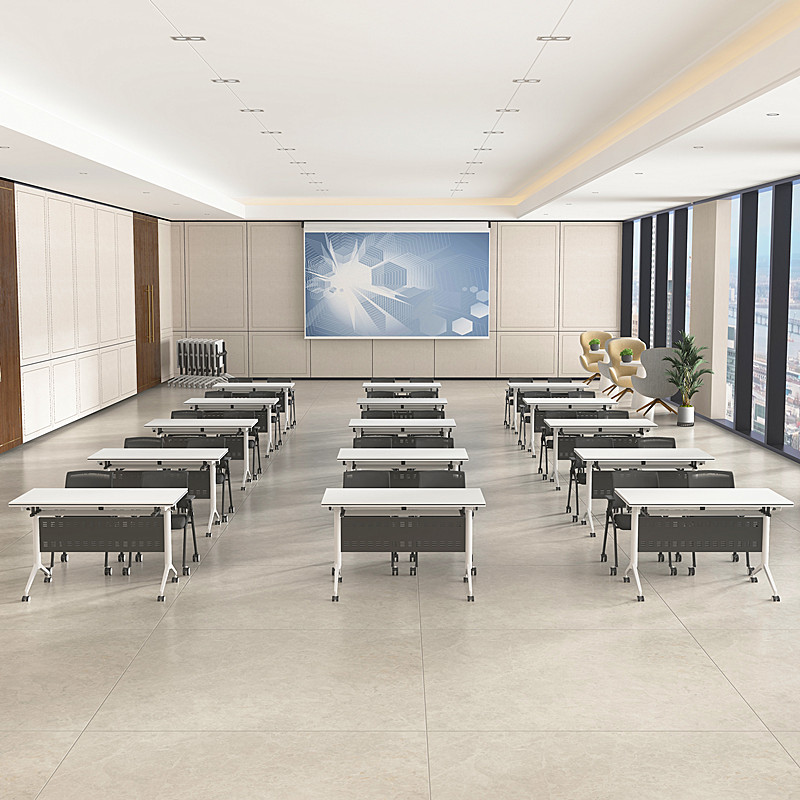 Folding training table, movable office desk, long table, educational institution folding training table, splicing folding conference table