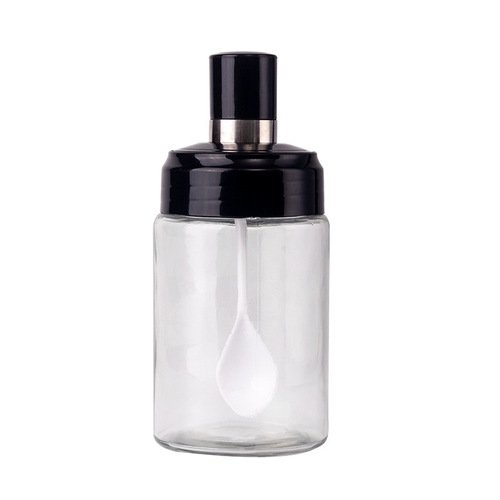 Direct Supply from Source Glass Salt Jar Kitchen Spice Bottle Container Household Spice Oil Pitcher Salt MSG Condiment Box