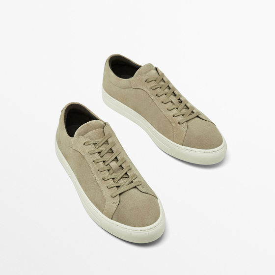 MD Men's Shoes Men's White Shoes Business Leather Lace-up Flat Casual Sneakers Simple Lace-up Sports Shoes