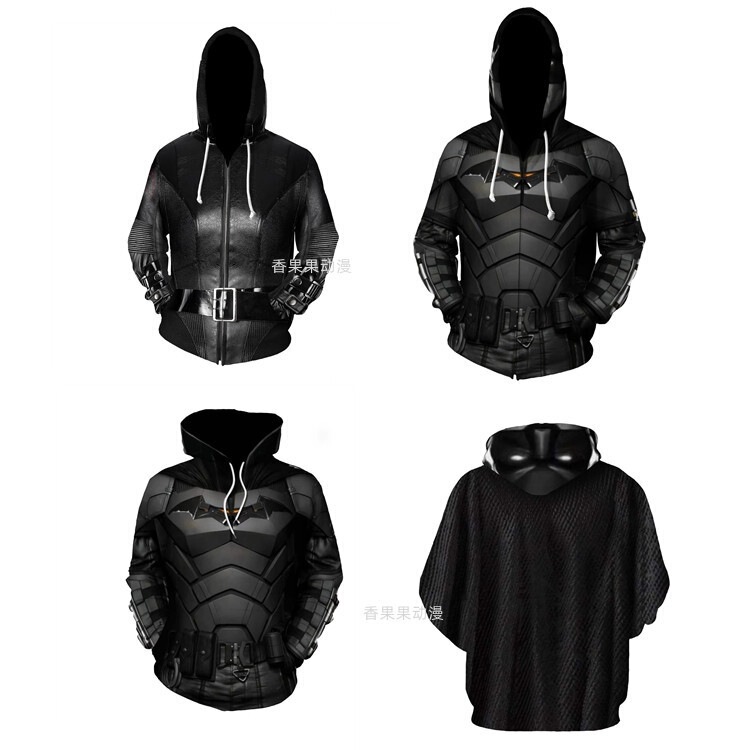 Neutral Batman Hoodie Bruce Wayne Cosplay Hooded Sweatshirts Casual Zipper Streetwear Neutral Batman Hoodie Bruce Wayne Cosplay Hooded Sweatshirts Casual Zipper Streetwear