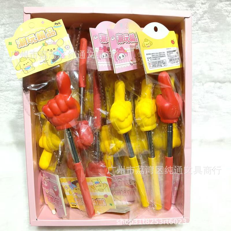 Sponge Hand-Shaped Finger Reading Stick Teacher's Pointer Colorful Index Finger Teaching Stick Baton Team Building Activity Direction Game Props