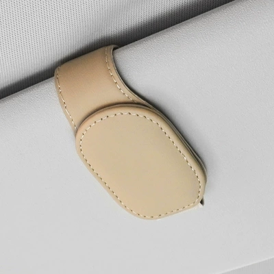 Car sun visor glasses: Car Glasses Clip/Bill Clip - beige