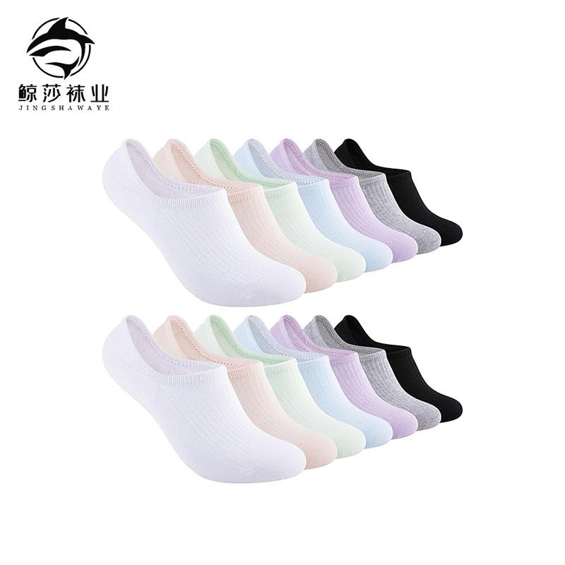 Amazon Spring and Summer Men's and Women's Sports Socks Professional Running Invisible Boat Socks Sweat-Absorbent Breathable Shallow Socks Wholesale