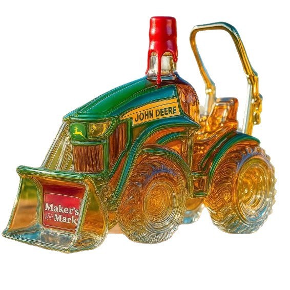 跨境独立站新款 Tractor Whisky Bottle约翰迪尔拖拉机威士忌瓶|undefined