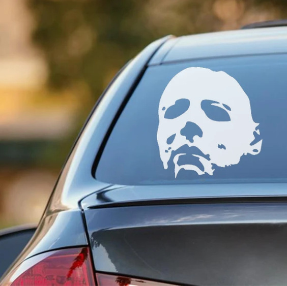 Calavera de silencio pegatinas de coche ventana trasera diablo pegatinas reflectantes vidrio del coche Comercio exterior color pegatinas de coche