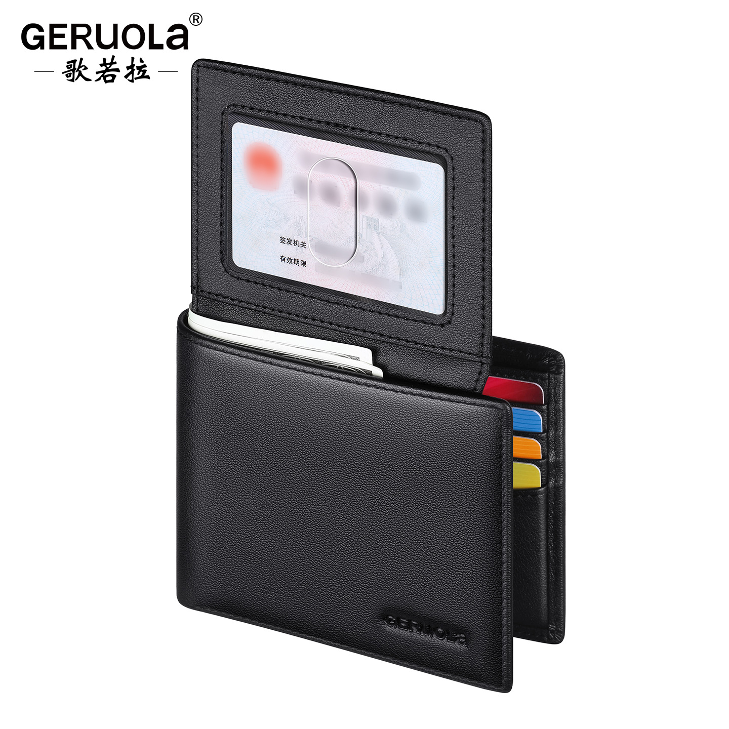 Transfronterizos amazon cartera de cuero para hombres de alto nivel RFID cepillo anti-robo anti-magnético cartera de cuero de vaca para hombres stock