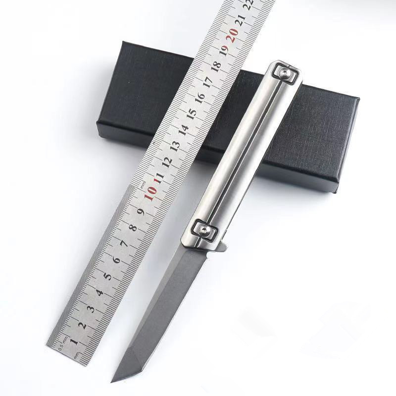 跨境专供户外刀高硬度钢材D2折叠刀小刀随身防身便携全钢轴承刀具