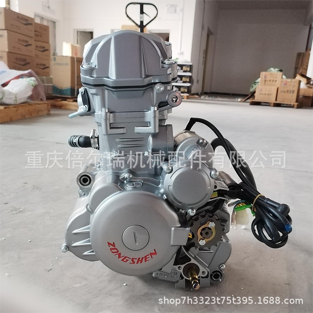 La motocicleta todoterreno Zongshen NB300 modifica el conjunto del motor refrigerado por aire de cuatro válvulas y el nuevo motor de potencia completo