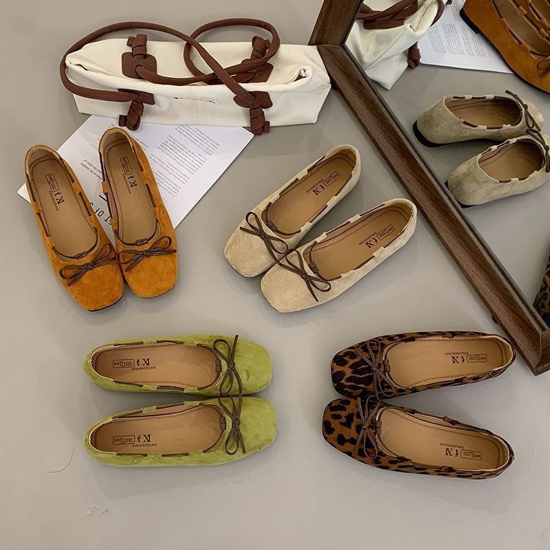 French-style Ballet Flats For Women, 2026 New Model, Paired With Skirts, Vintage Bow Flat Shoes, Shallow Slip-on Loafers_vogvips.com