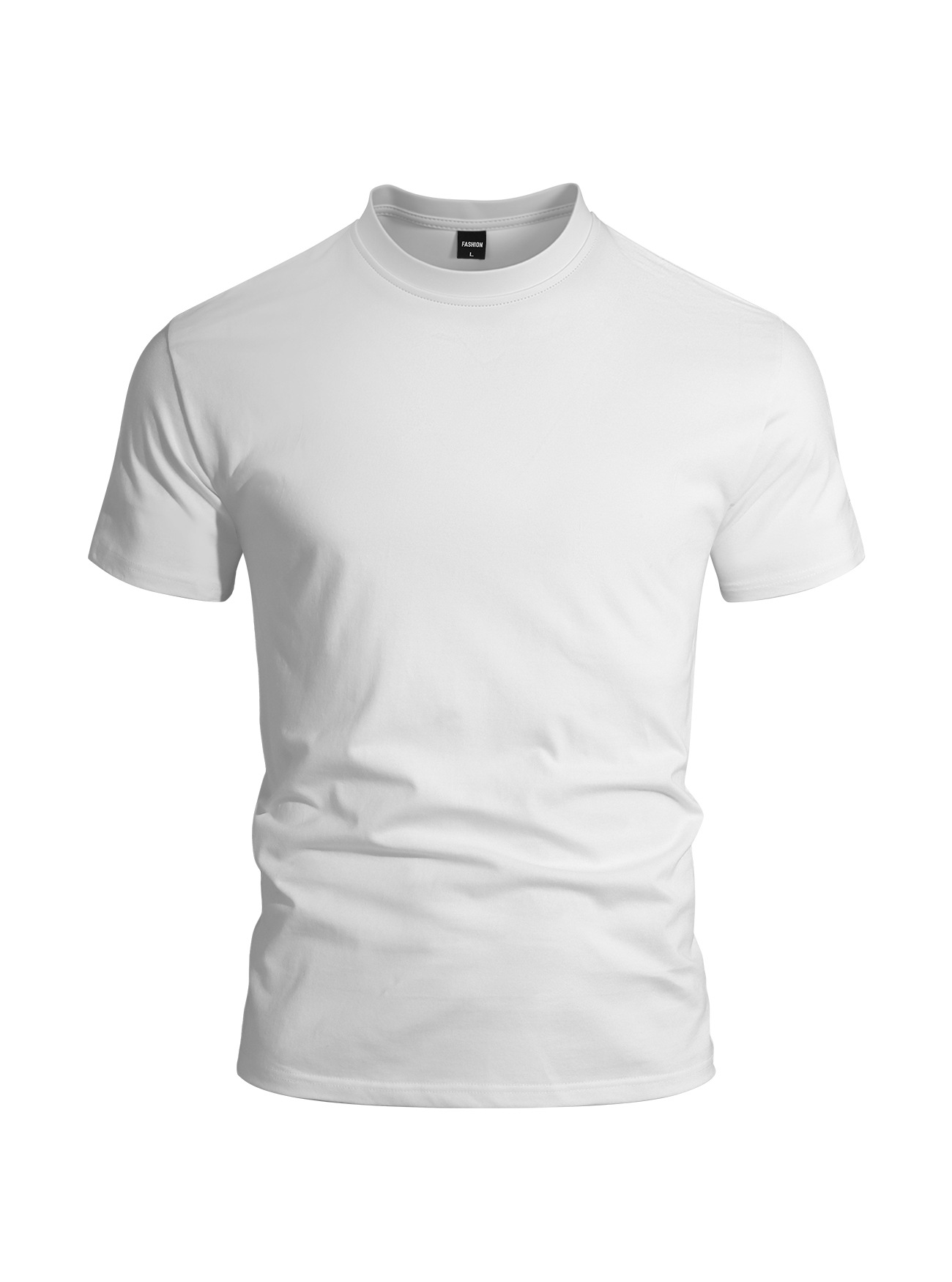 Estación independiente transfronteriza Europa y Estados Unidos hombre marca de moda tela de sudor de color sólido Henry cuello grande camiseta deportiva de manga corta de comercio exterior