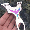 Slingshot stainless steel, street toy with flat rubber bands, mirror effect, suitable for import