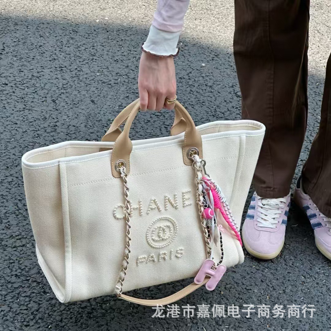beach capacious solid color small shopping bag for leisure