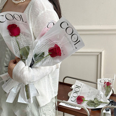 情人節鮮花包裝袋單支玫瑰花束包裝袋花店花藝資材花束包裝袋批發