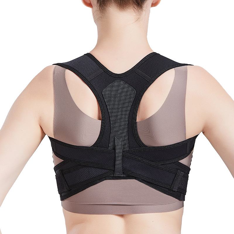 国境を越えた新しい姿勢矯正ベルト、胸と開いた肩、高品質の生地、肌に優しい、通気性、ユニセックス、調節可能な矯正ベルト