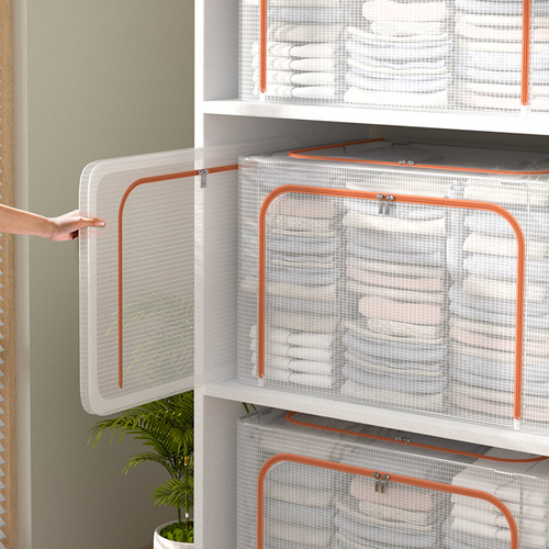 Transparent PVC clothing storage box large size clothes waterproof household toy storage box quilt folding hundred cloth box