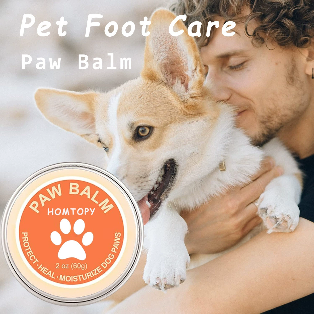 Крем для успокоения лап собаки, крем для лап кошек и собак, успокаивающий и увлажняющий уход за носом и подушечками лап для предотвращения сухости.