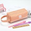 Handheld pencil case for elementary school students, double-layer capacious fashionable stationery, storage system, new collection, oxford cloth