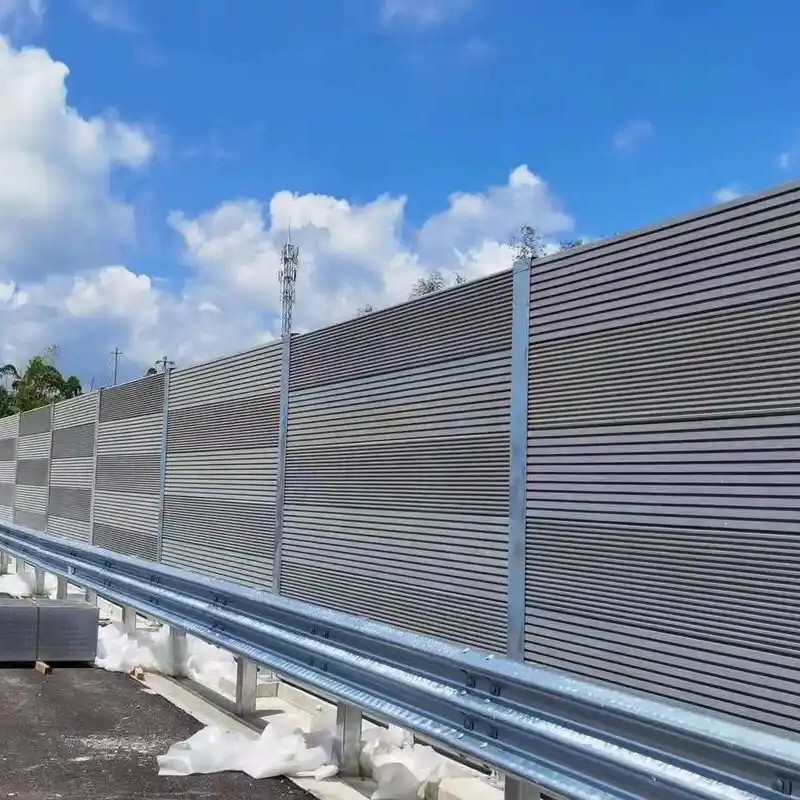 ECP轻质公路隔音墙厂木屑水泥复合吸声屏障铁路降噪纤维板隔音屏