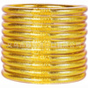 Jelly bangles bow 10 layer of gold powder silicone PVC bracelet bracelet bracelet cross -border hot sale