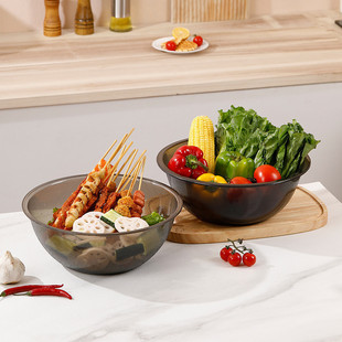 Thickened Malatang Vegetable Selection Basin Acrylic Hot Pot Vegetable Selection Basin Self-service Bowl Plastic Round Vegetable Picking Clip Commercial