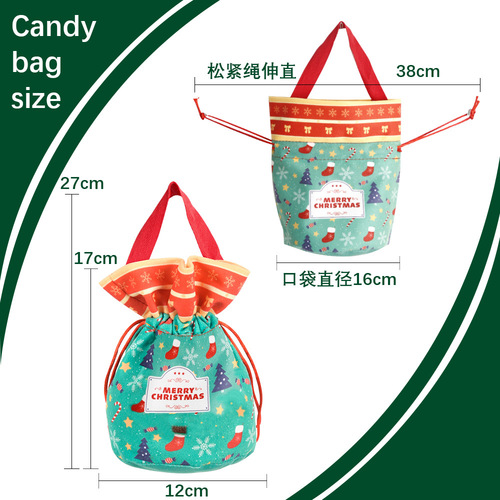 Christmas decorations Christmas velvet apple bag Elk Snowman gift bag handbag children's creative candy bag