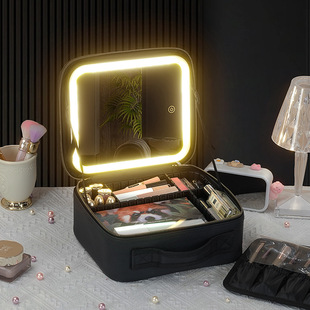 Cosmetic Bag Large Capacity High-end Cosmetic Case with Mirror Portable Travel Cosmetic Waterproof Storage Bag