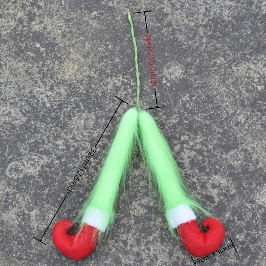 Grinch Handschuesch gréng Grinch Stola Chrëschtdag Halloween Party Elf gréng Hoereg Monster Kappbedeckung Mask_voghion.com