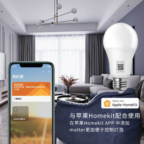 matter智能灯泡 涂鸦智能Alexa Google HomeKi直连 智能球灯泡