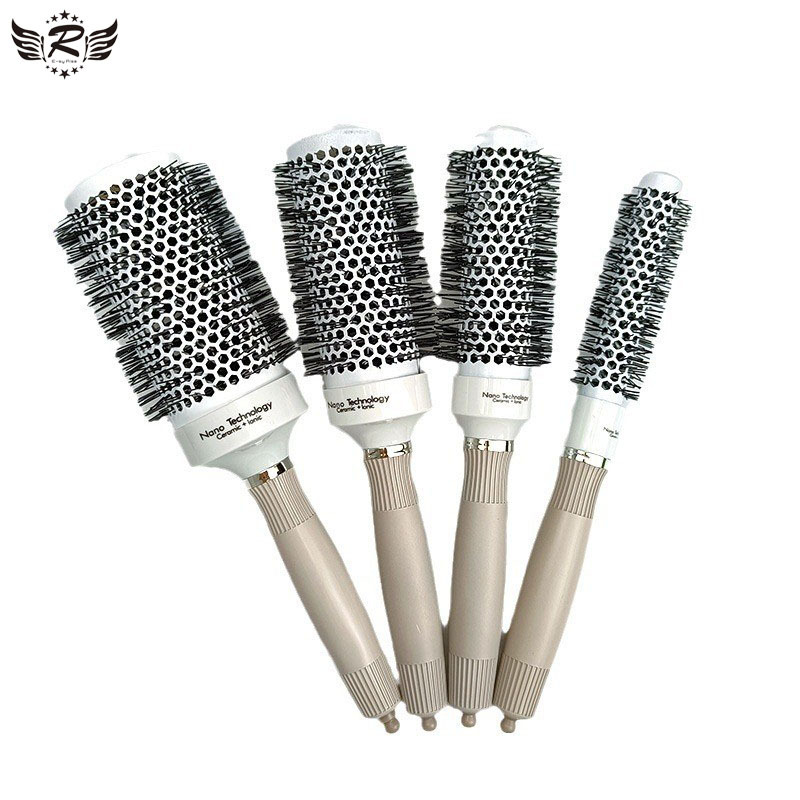 Pein de tubería de cerámica blanca con aguja de cola cilíndrica pein de cabello estilo pein de cabello rizado herramientas de cabello antiestático