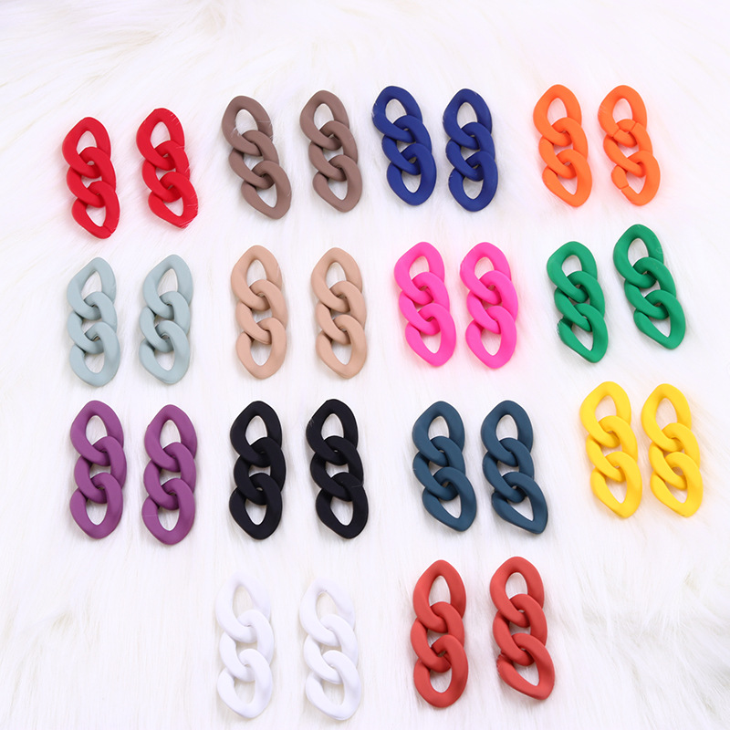 13g Weight Drop Earrings Classification 1 Pair Quantity Daily Occasion Acrylic Material Geometric Pattern Women'S Gender Spray Paint Design Simple Style Style 1 Pair Simple Style Geometric Spray Paint Arylic Drop Earrings 24