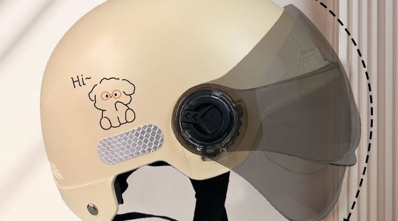 National standard electric vehicle certified helmet for women, suitable for all seasons, motorcycle half helmet, safety helmet for electric scooters, summer sun protection