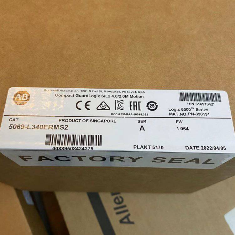 AB罗克韦尔模块1769-L30ERMS GuardLogix5370以太网控制器1.5MB