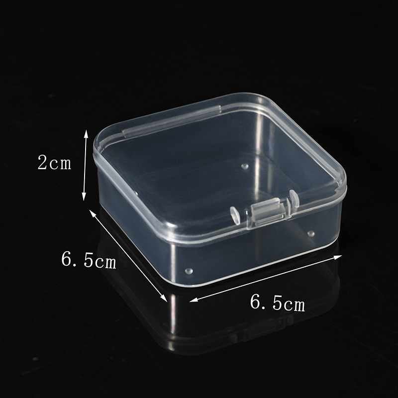 小さな pp 正方形透明 Guka DIY 文具プラスチック包装箱マニキュア漁具収納ボックス電子アクセサリーボックス|undefined