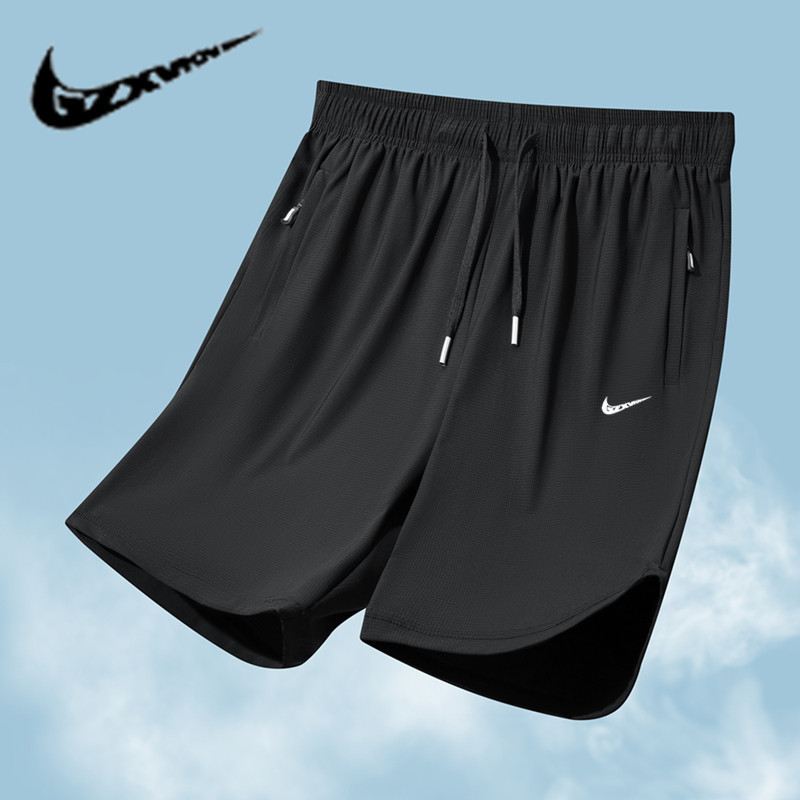 Cross-Border High-Elastic Ice Silk Shorts for Men, Large Size, Plus Size, for Big and Tall Individuals, Summer Thin Sports Five-Point Beach Shorts for Men Cross-Border High-Elastic Ice Silk Shorts for Men, Large Size, Plus Size, for Big and Tall Individuals, Summer Thin Sports Five-Point Beach Shorts for Men