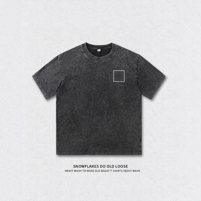 Carhartt K87 Heavy-Duty Washed Vintage T-Shirt, Pure Cotton, Distressed Sand-Washed, American-Style Loose Fit, Drop Shoulder, Cross-Border Short-Sleeve Base Layer