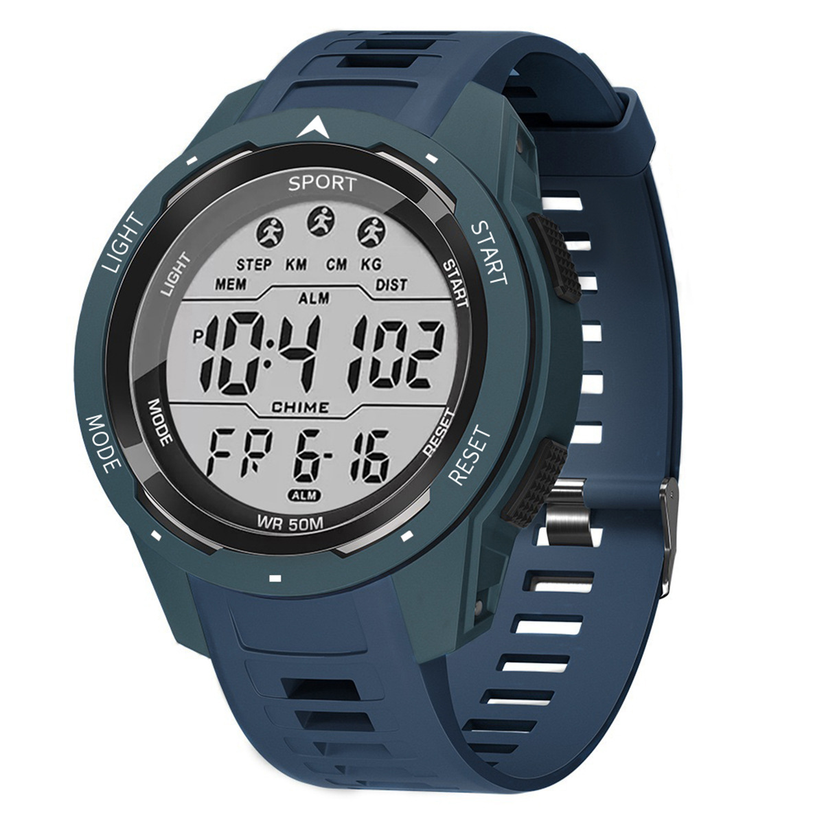 Reloj electrónico multifuncional azul