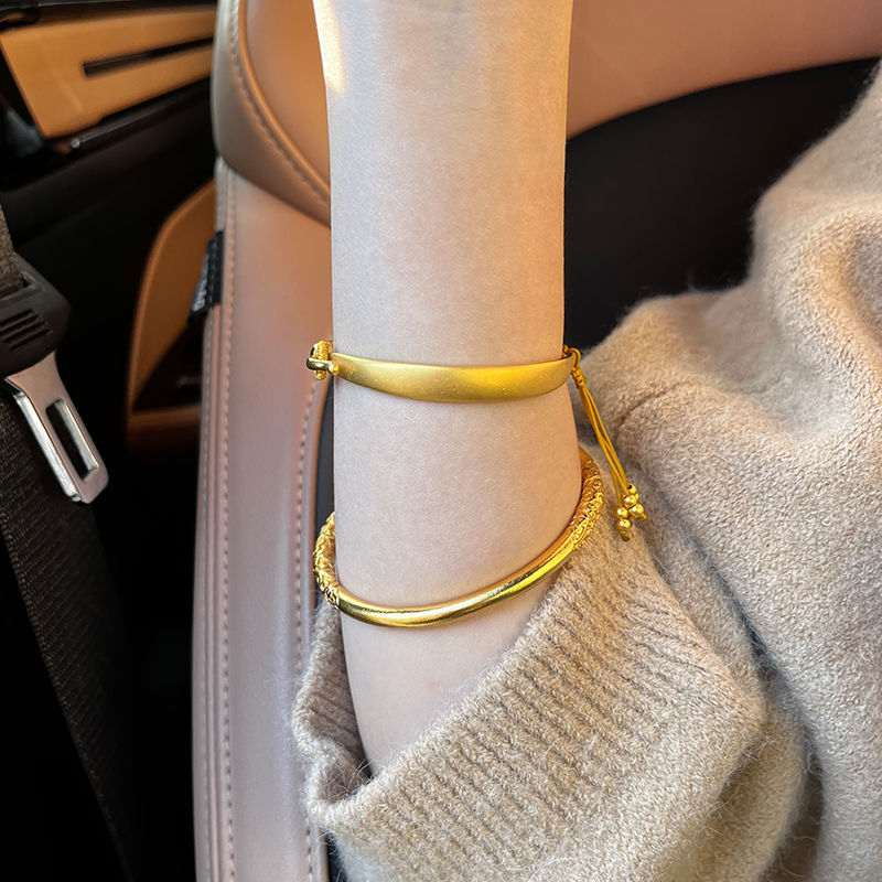 Ancient gold five emperor currency half bracelet women's new Joker Nafu woven bracelet to send girlfriend shop butler a generation of hair