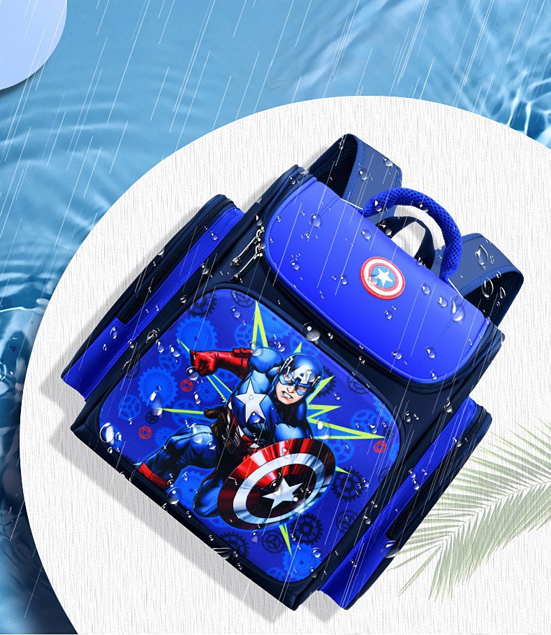 Pérdida de peso de dibujos animados escuela primaria estudiante mochila grado uno dos tres a seis niños escuela primaria mochila impermeable